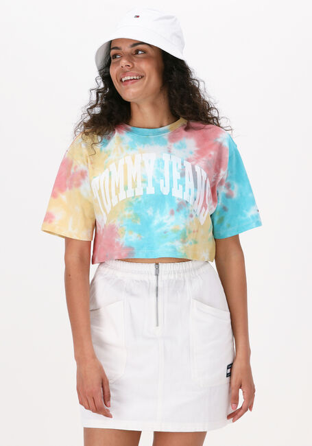 Multi TOMMY JEANS T-shirt TJW OVRSZD CROP TIEDYE COLLEGE 1 - large