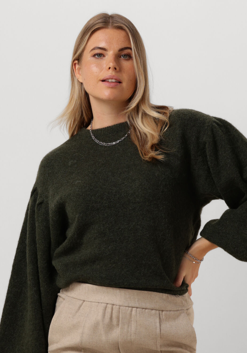 groene msch copenhagen trui mschlillian hope balloon pullover