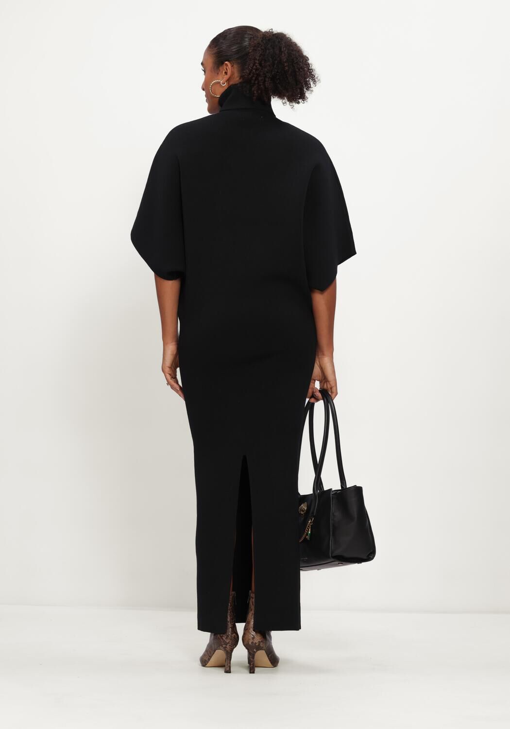 Zwarte NOTRE-V Maxi jurk NV-IYLA - large