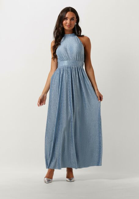 Blauwe Y.A.S. Midi jurk YASLAFINA HALTERNECK LONG DRESS - large