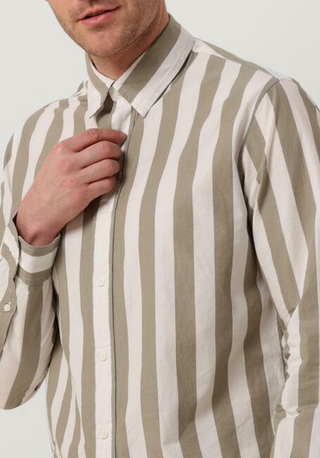 Olijf SELECTED HOMME Casual overhemd SLHREGREDSTER SHIRT STRIPE LS W - large