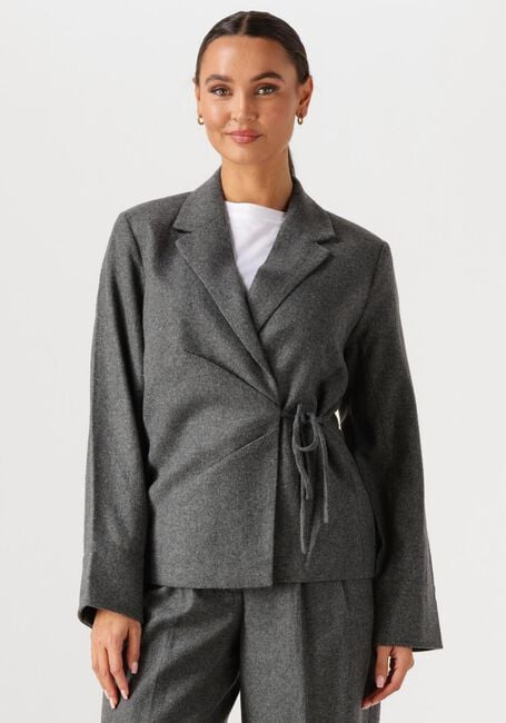 Grijze SECOND FEMALE Blazer MILEA WRAP SHIRT - large
