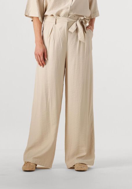 Beige MSCH COPENHAGEN Wijde broek MSCHNYLA AMABELLA HW PANTS - large