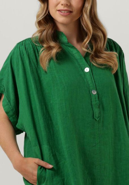 Groene BY-BAR Mini jurk AMBER LINEN DRESS - large