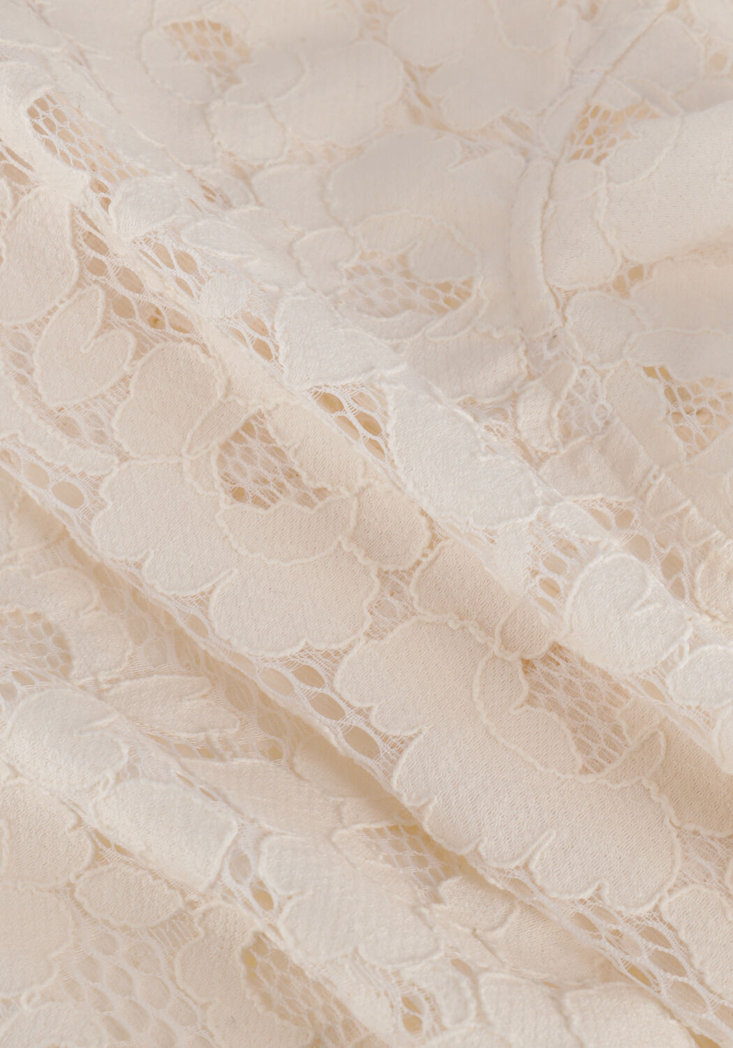 Ecru ALIX THE LABEL Blouses LADIES KNITTED STRETCH LACE TOP - large