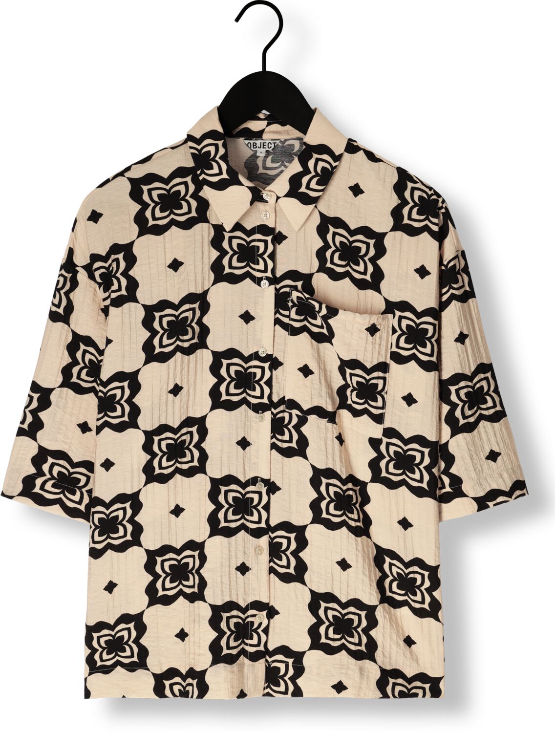 OBJECT Dames Blouses Objella 3 4 Shirt 138 Beige