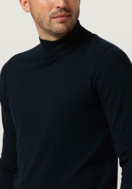 Donkerblauwe PUREWHITE Coltrui ESSENTIAL KNIT MOCKNECK LS - large