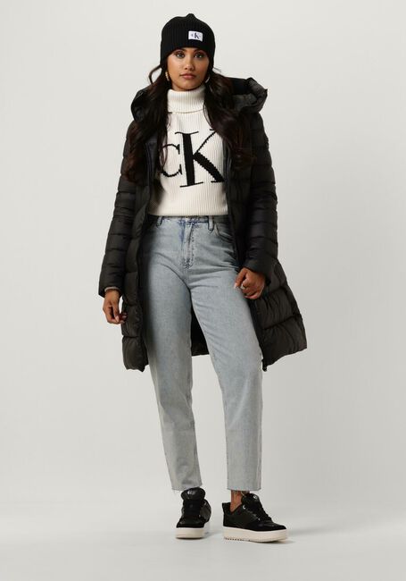 Gebroken wit CALVIN KLEIN Coltrui BLOWN UP CK LOOSE SWEATER - large