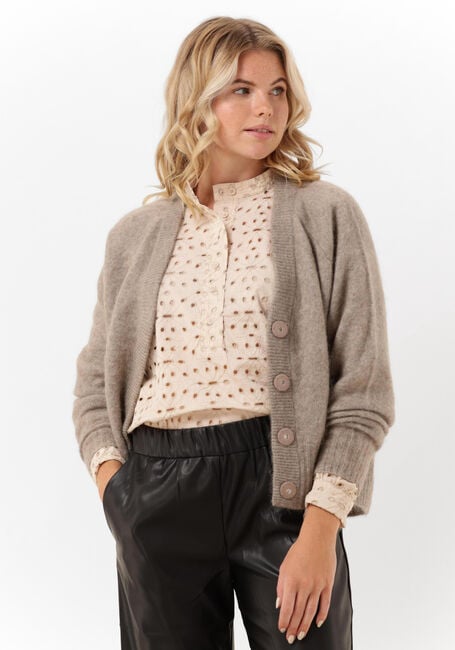 Bruine SECOND FEMALE Vest BROOK KNIT BOXY CARDIGAN - large