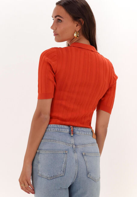 Oranje OBJECT Top LYANA KNIT S/S PULLOVER - large