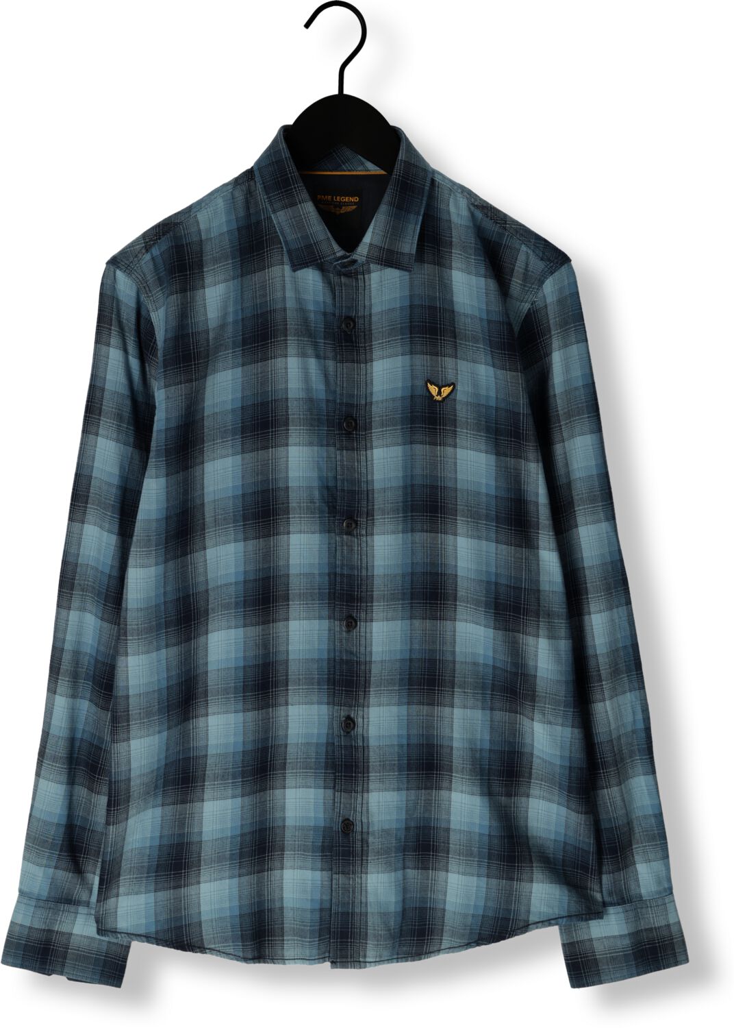 PME LEGEND Heren Overhemden Long Sleeve Shirt Ctn Twill Check Lichtblauw