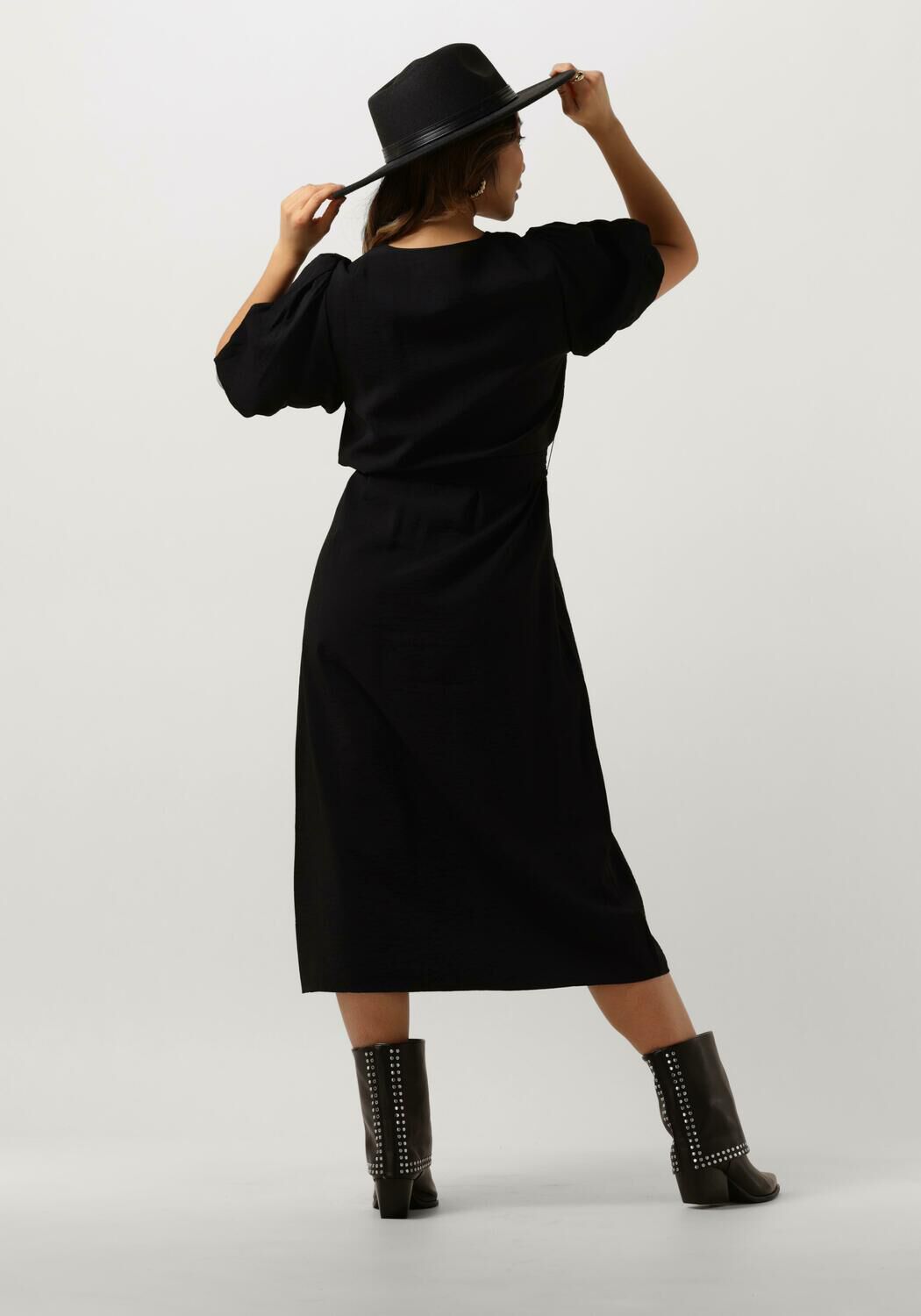 OBJECT Dames Jurken Objjacira 2 4 V-neck Dress Zwart
