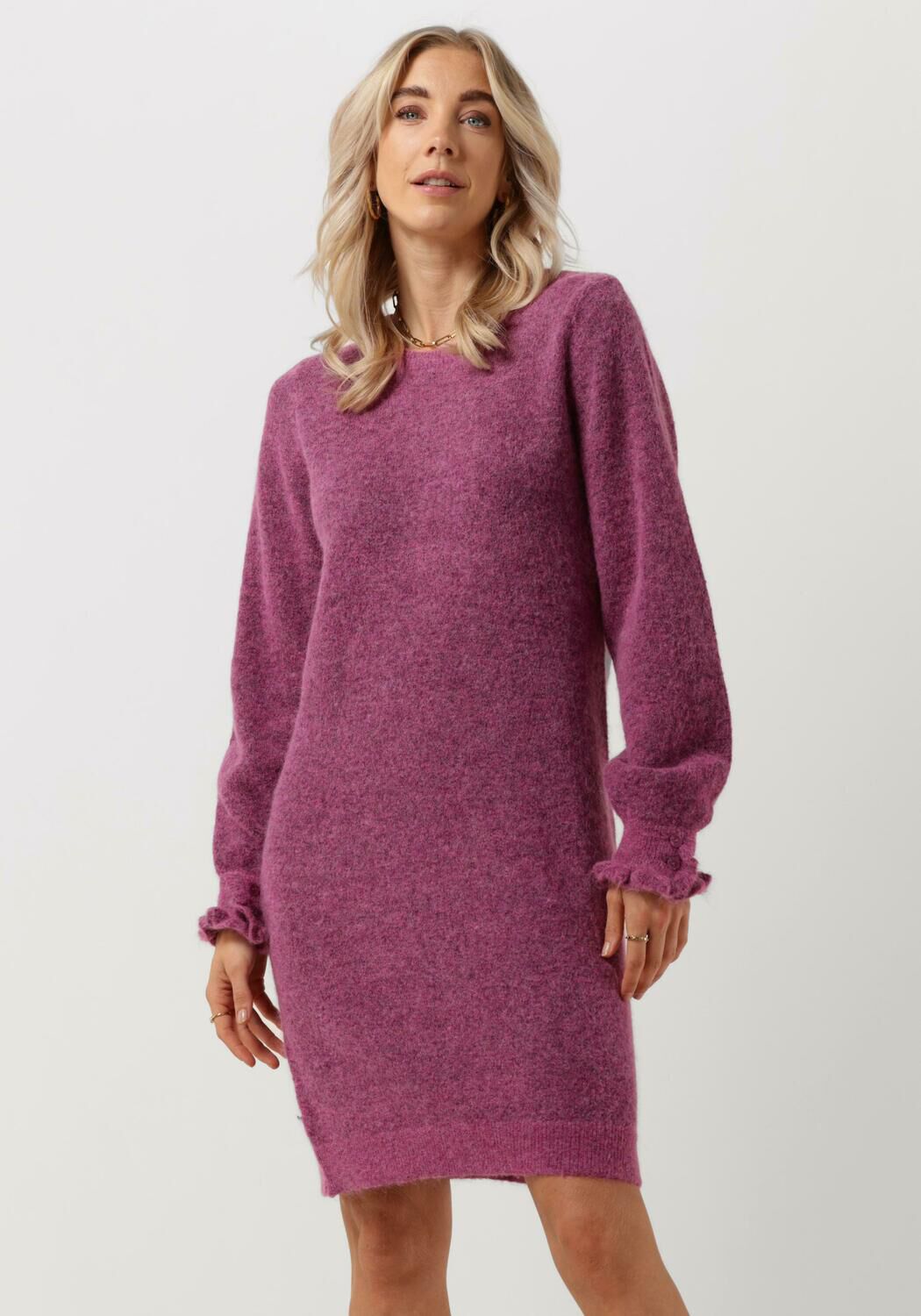 roze selected femme mini jurk sia juma ls knit dress