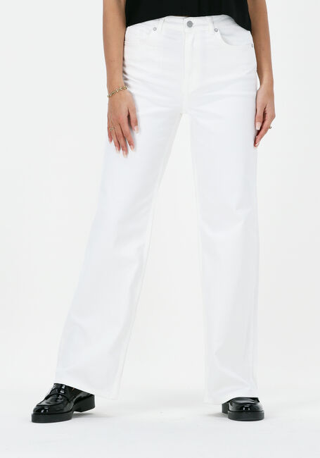 Witte SELECTED FEMME Wide jeans SLFALICE HW LONG WIDE SNOW - large
