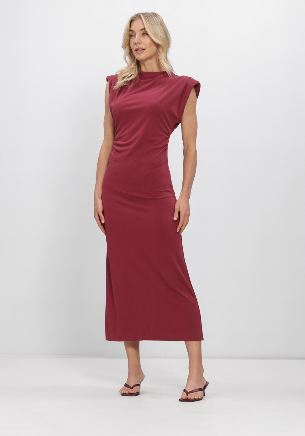 Bordeaux Y.A.S. Jurken YASNINGBO SL LONG DRESS - large
