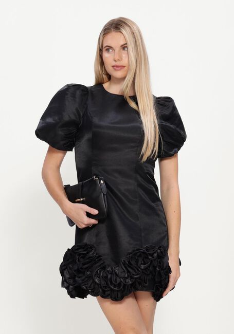 Zwarte Y.A.S. Mini jurk YASELINA WAVE 2/4 DRESS - large