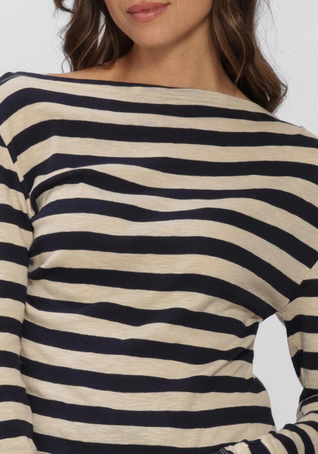 Creme BY-BAR Top LEYA BIG STRIPE TOP - large