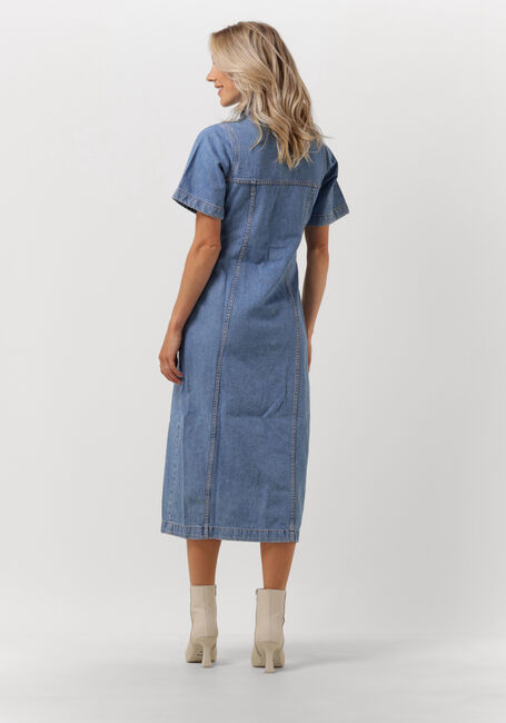 Blauwe ENVII Midi jurk ENMASS SS DRESS 6863 - large