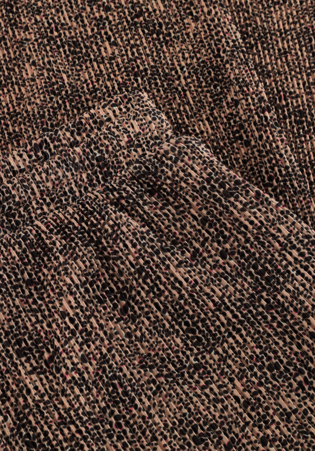 Bruine NONO Wijde broek SUN AOP LEOPARD PALAZZO - large