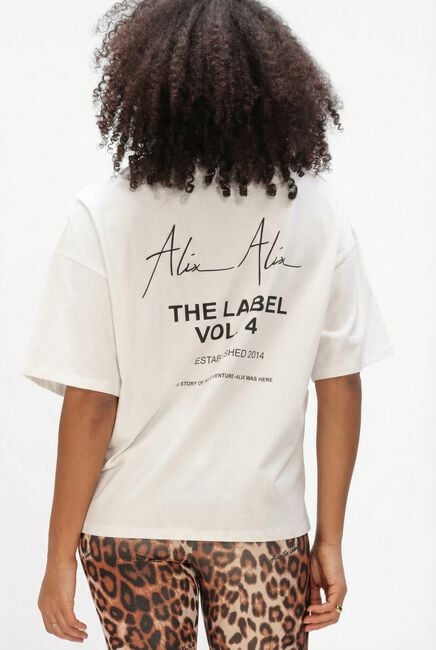 Witte ALIX THE LABEL T-shirt LADIES KNITTED BULL T-SHIRT - large