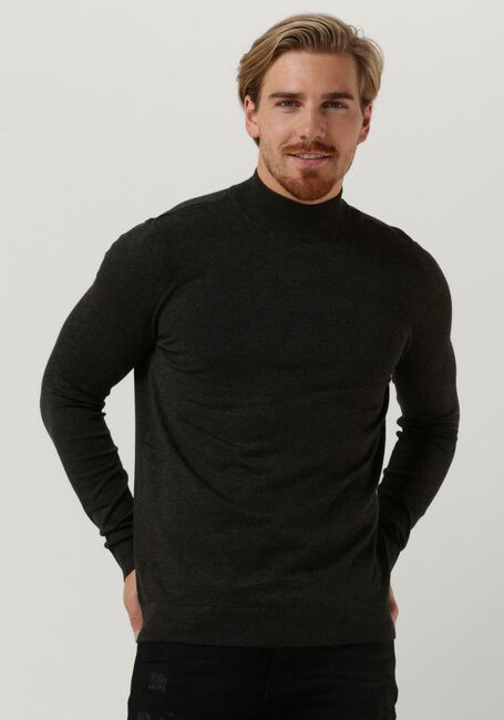 Donkergrijze PUREWHITE Coltrui ESSENTIAL KNIT MOCKNECK LS - large