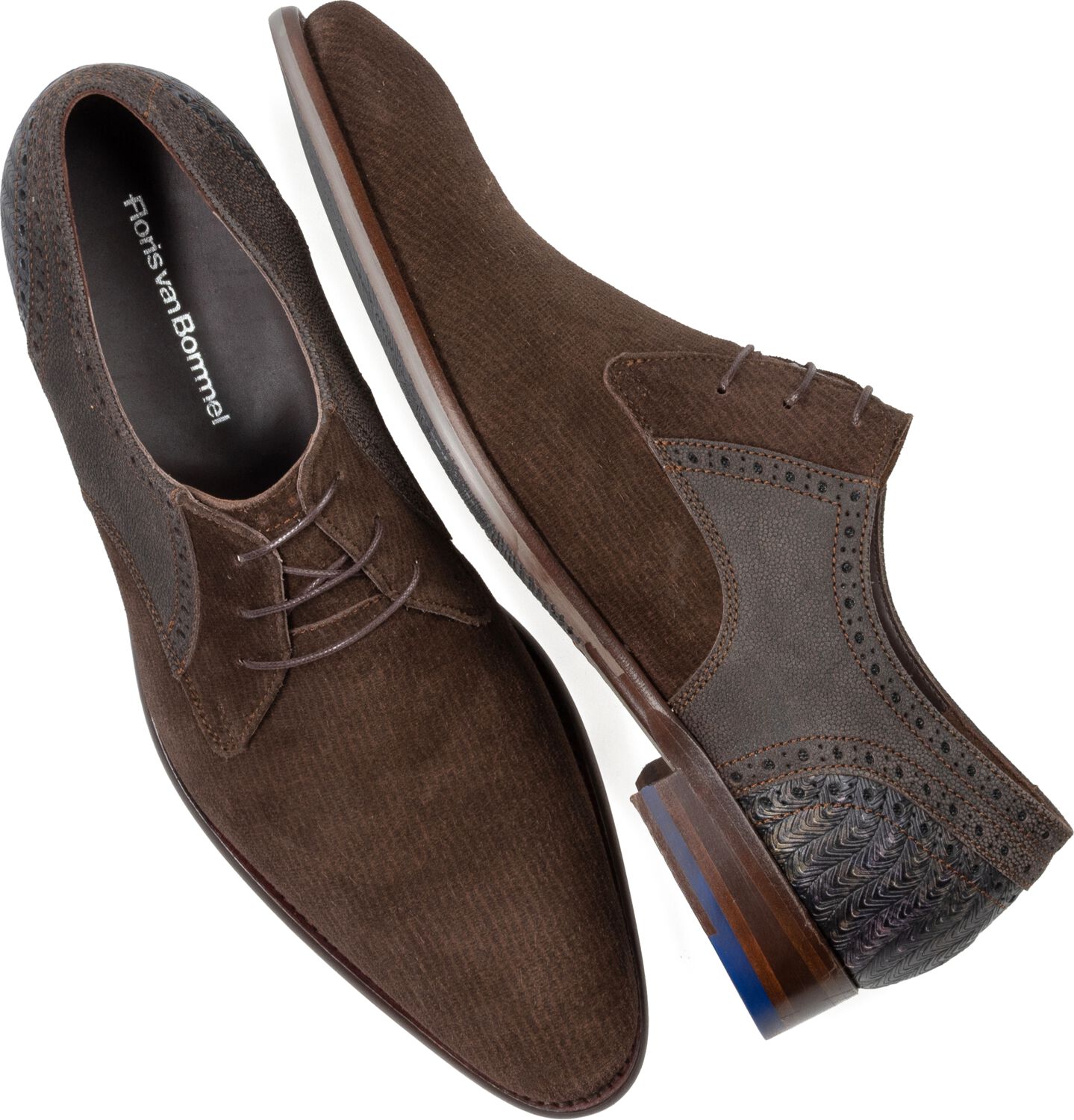FLORIS VAN BOMMEL Bruine Nette Schoenen Sfm-30361 De Stapper