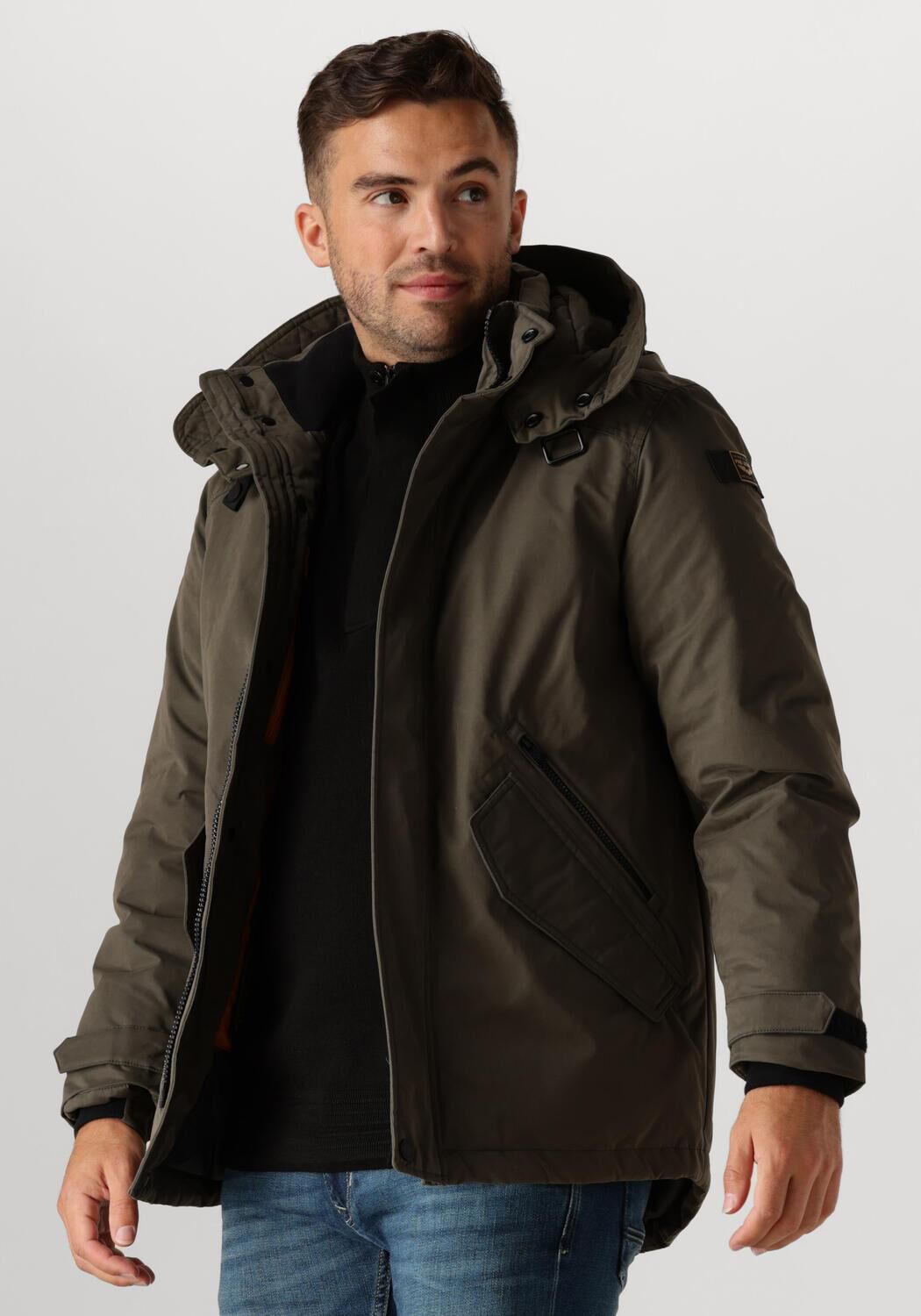 PME LEGEND Heren Jassen Semi Long Jacket Tupular Soapy Peach Groen