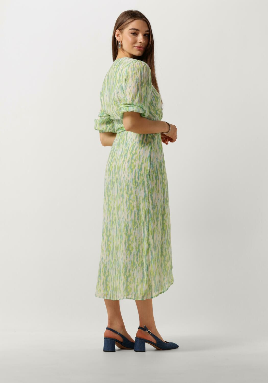 FREEBIRD Dames Jurken Blossom Midi Groen