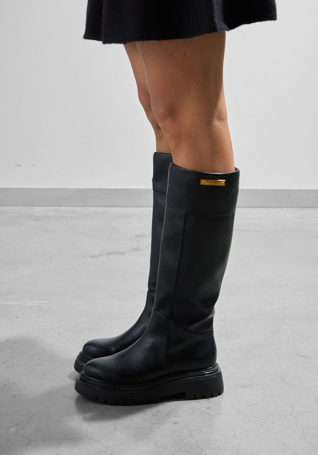 Zwarte TWINSET MILANO Hoge laarzen 242TCP048 - large