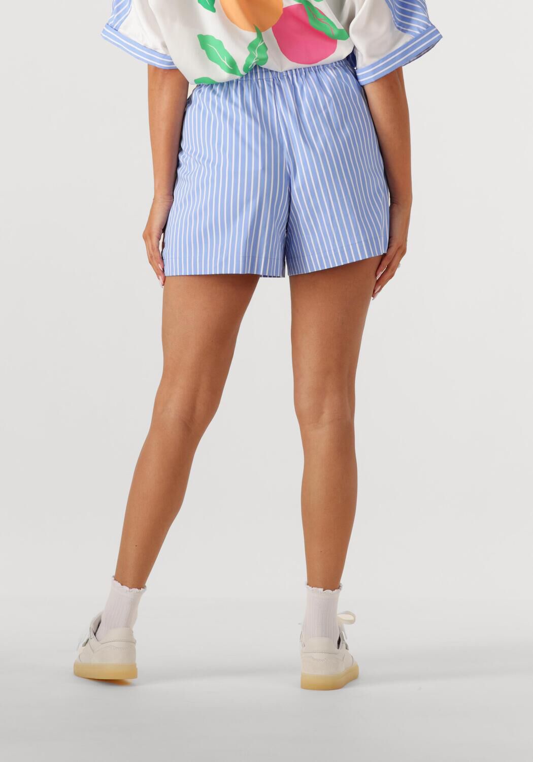CATWALK JUNKIE Dames Broeken Pull On Striped Short Lichtblauw