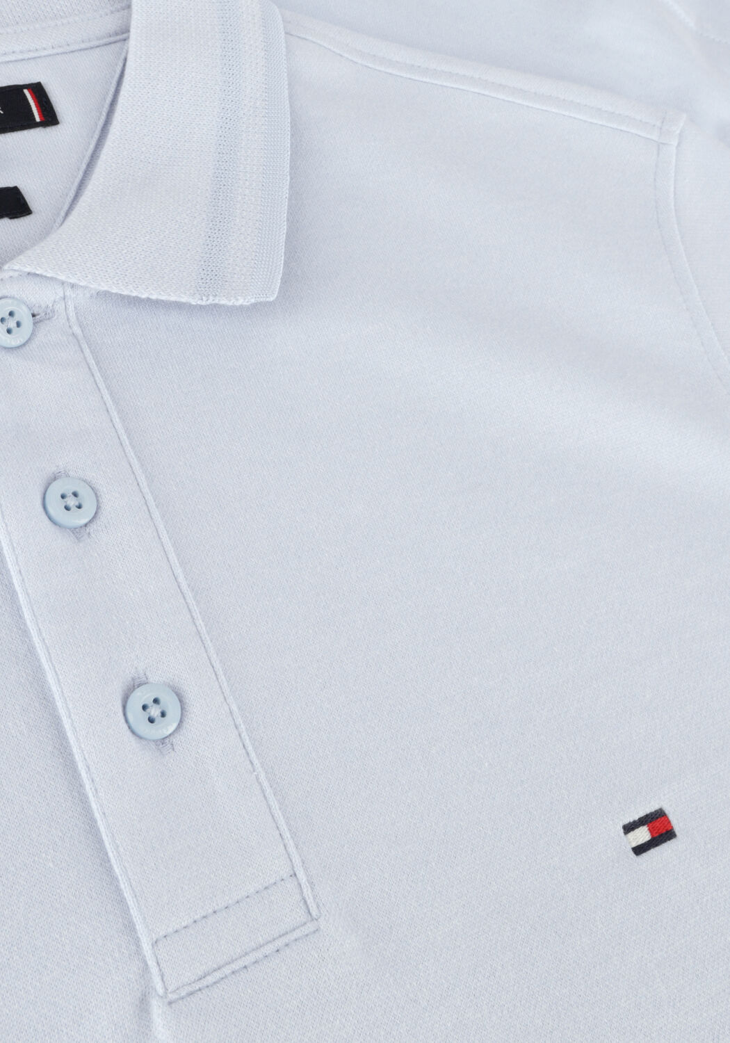 Lichtblauwe TOMMY HILFIGER Polo PRETWIST MOULINE SLIM FIT POLO - large