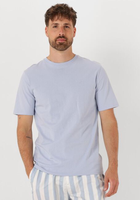 Lichtblauwe SCOTCH & SODA T-shirt SEASONAL CORE - REGULAR FIT LO - large