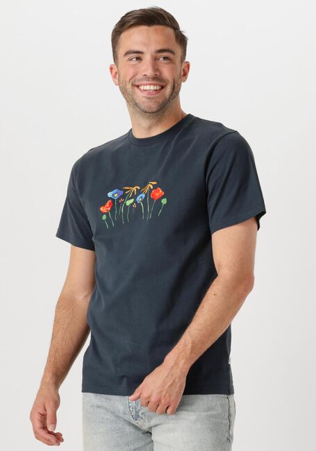 Donkerblauwe FORÉT T-shirt BOTANIC T-SHIRT - large