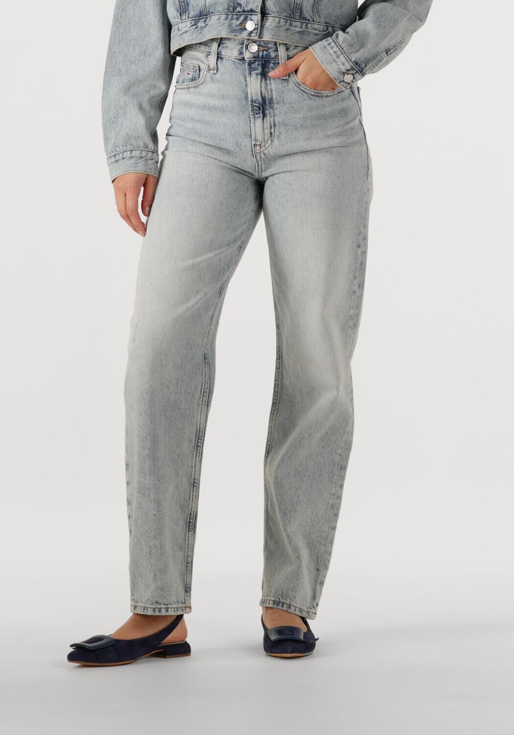 TOMMY JEANS Dames Jeans Layla Hr Slim Str Bi6012 Lichtgrijs