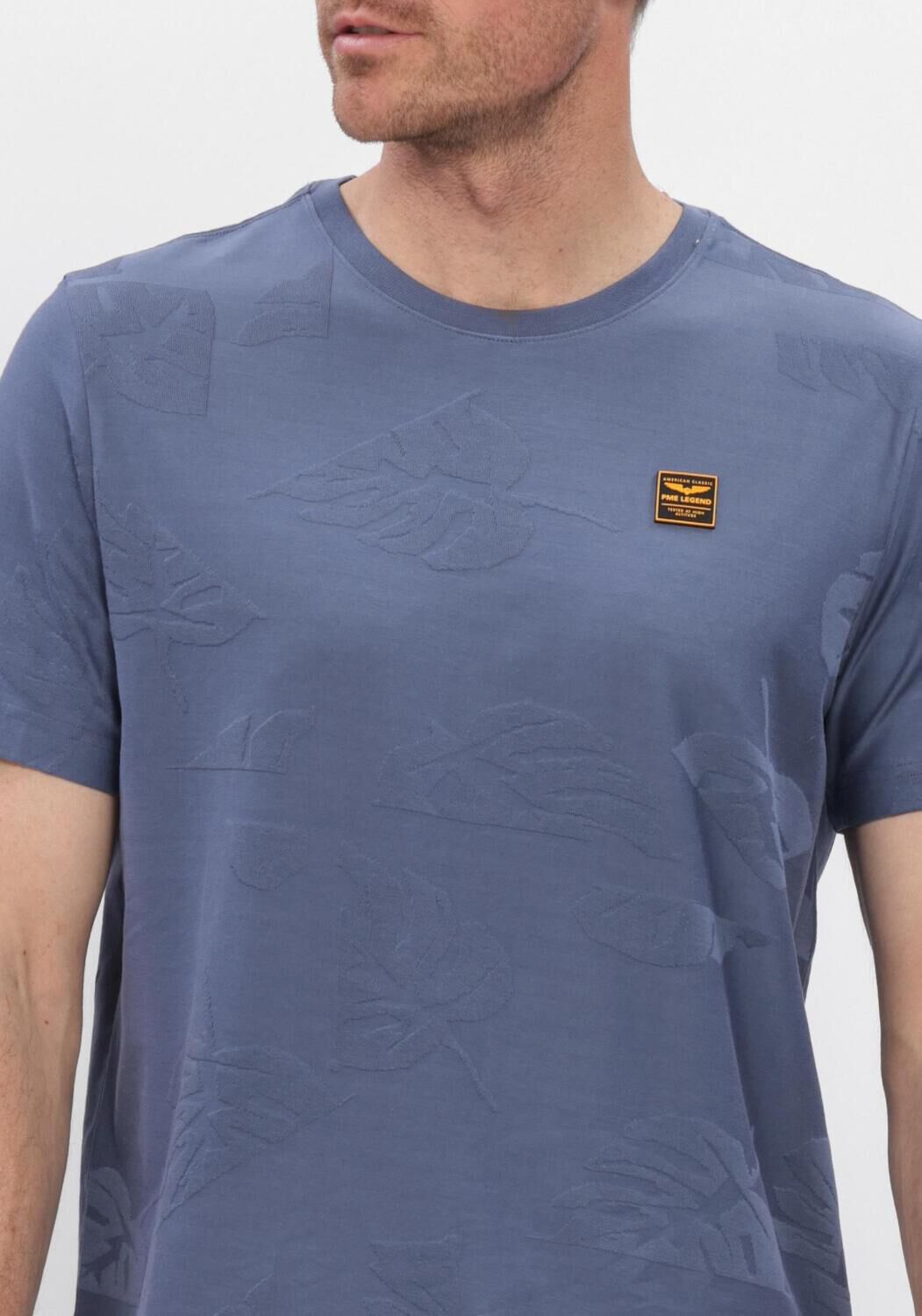Blauwe PME LEGEND Polo SHORT SLEEVE R-NECK JACQUARD JERSEY - large