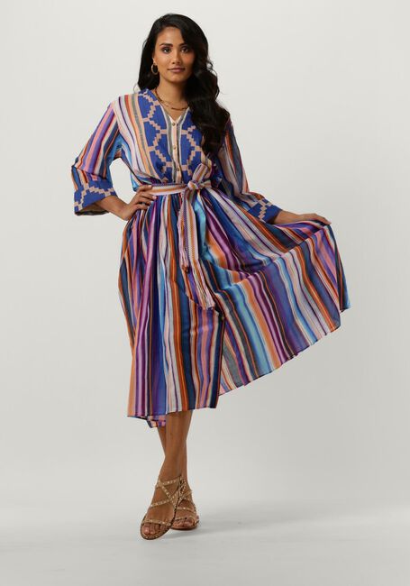 Blauwe DEVOTION Midi jurk POISSES - large