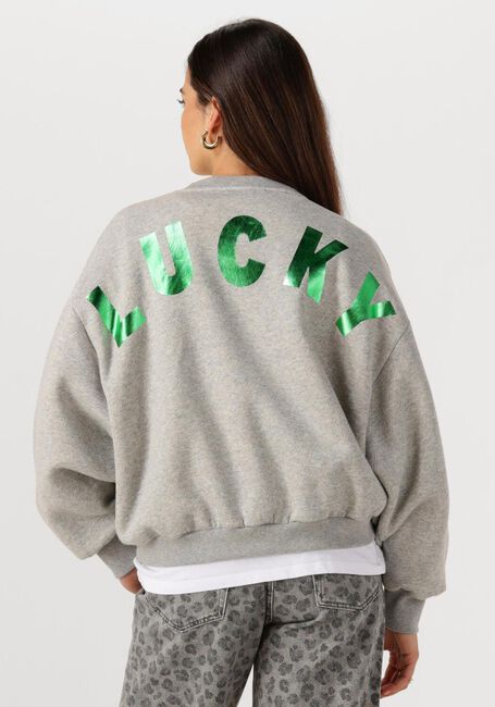 Grijze BY-BAR Trui BIBI LUCKY CURVE SWEATER - large