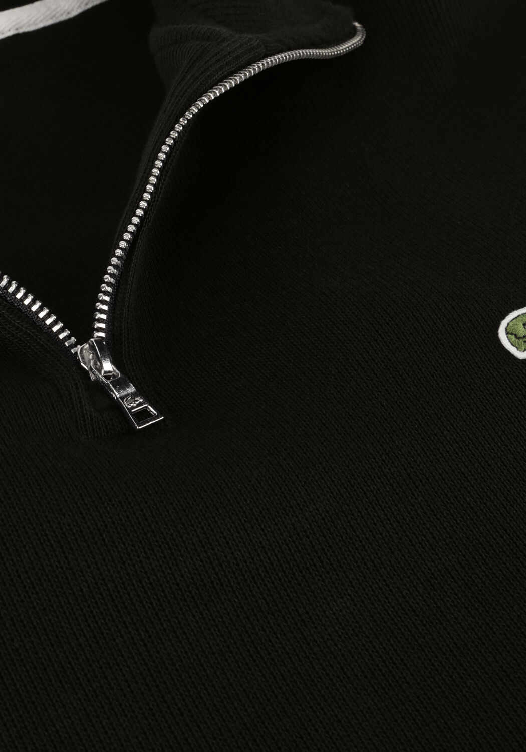 Zwarte LACOSTE Trui REGULAR FIT HIGH NECK ZIPPED SWEATSHIRT - large