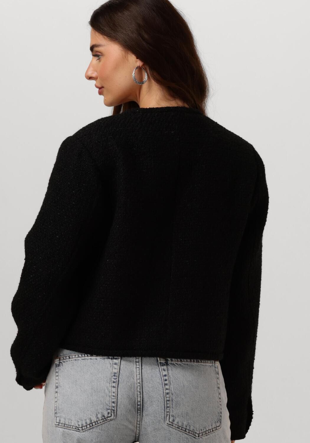 NEO NOIR Dames Truien & Vesten Manua Boucle Jacket Zwart