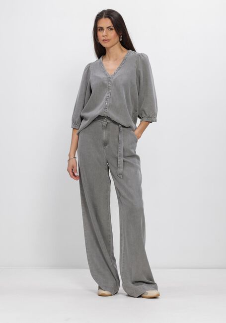 Grijze FREEBIRD Blouses DNM-TENCELL-BLACK-26-1 - large