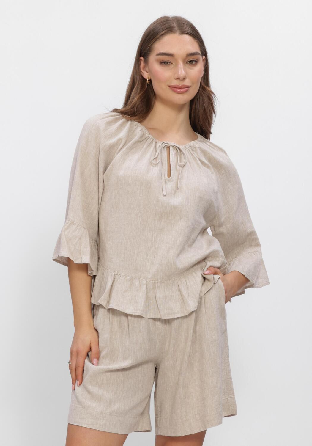 Zand MSCH COPENHAGEN Blouses MSCHVIANA GINIA 2/4 TOP - large