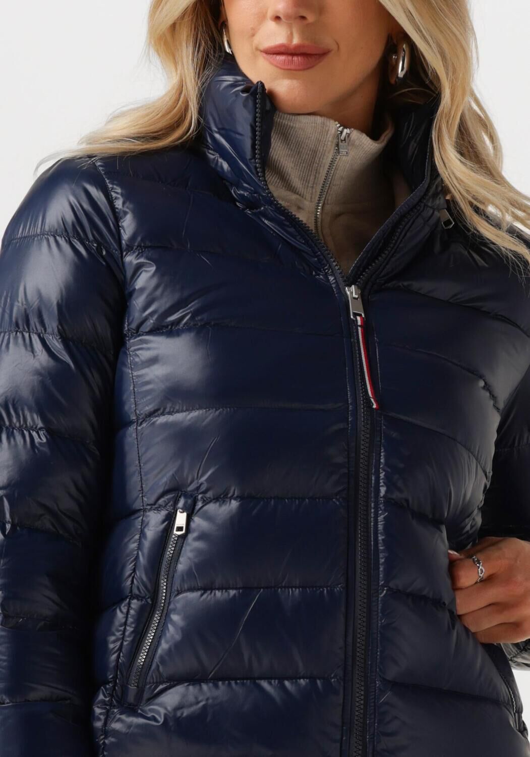 TOMMY HILFIGER Dames Jassen Lw Down Feminine Gloss Jacket Blauw