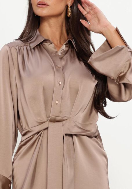 Taupe NEO NOIR Mini jurk BIRIA HEAVY SATEEN DRESS - large