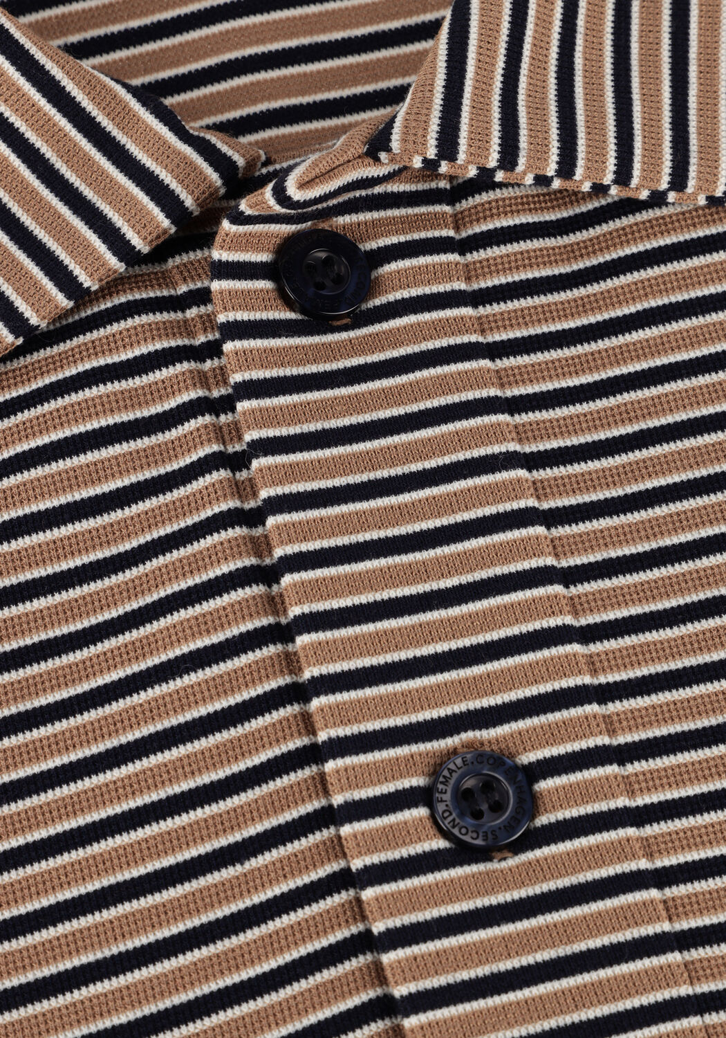 Bruine SECOND FEMALE T-shirt NORMAN SS POLO - large