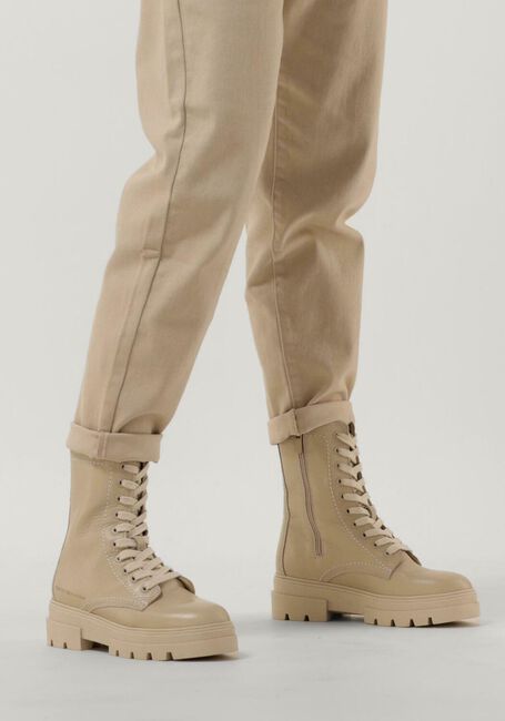 Beige TOMMY HILFIGER Veterboots MONOCHROMATIC LACE UP BOOT - large