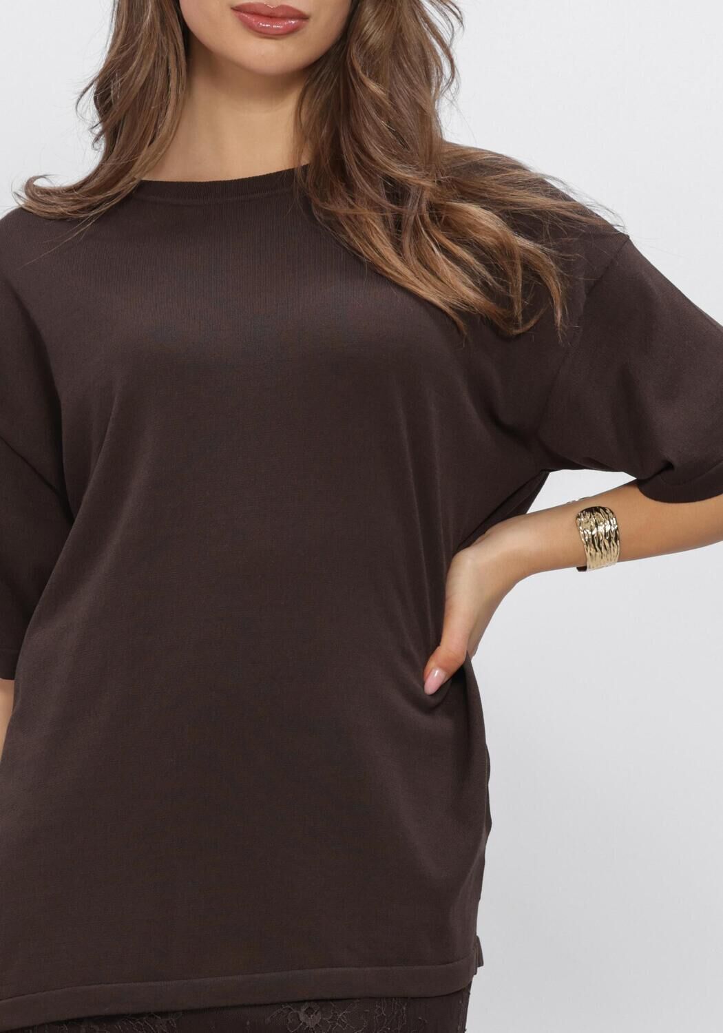 Lichtgrijze MSCH COPENHAGEN T-shirt MSCHTERINE TEE - large