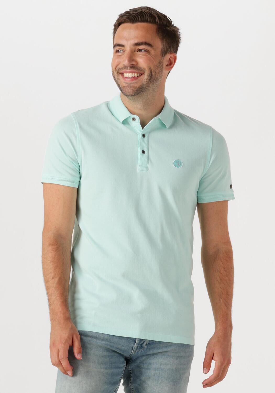 CAST IRON Heren Polo's & T-shirts Short Sleeve Polo Essential Mint
