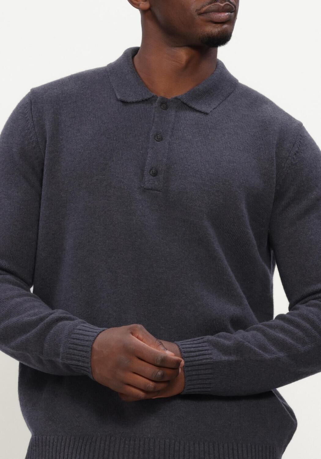 ANERKJENDT Heren Truien & Vesten Akpeter Merino Ls Polo Antraciet