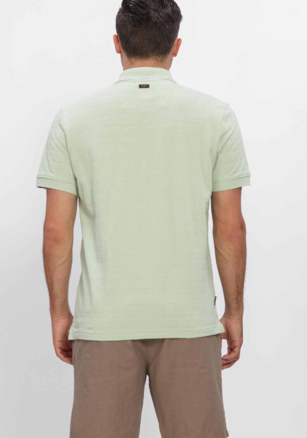Mint PME LEGEND Polo SHORT SLEEVE POLO JACQUARD JERSEY STRIPE - large