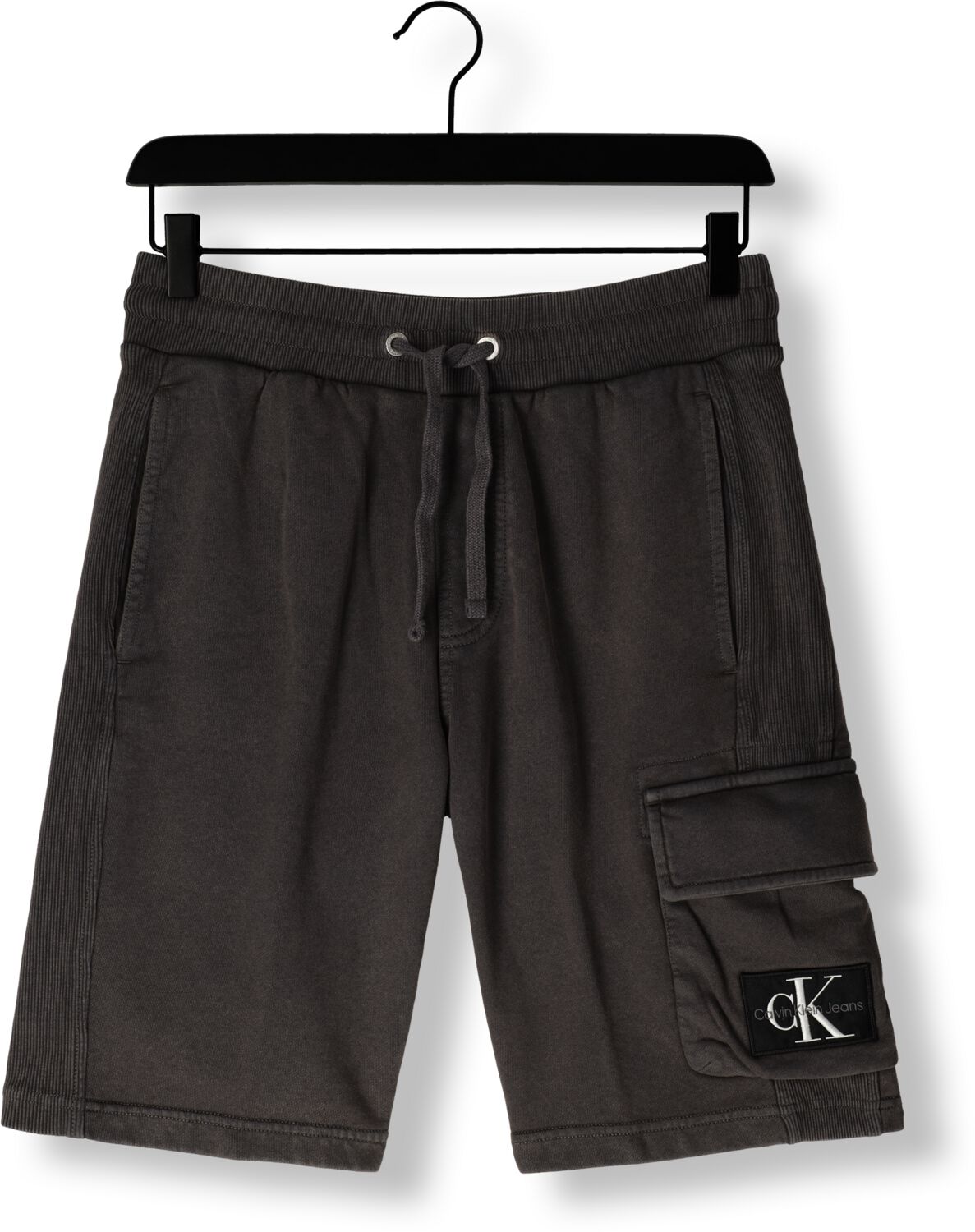 CALVIN KLEIN Heren Broeken Washed Badge Shorts Donkergrijs